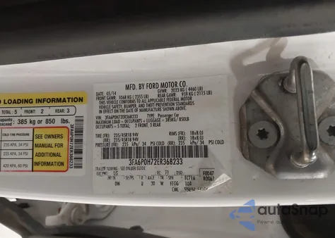 2014 Ford Fusion Se from USA, damaged, VIN 3FA6P0H72ER368233